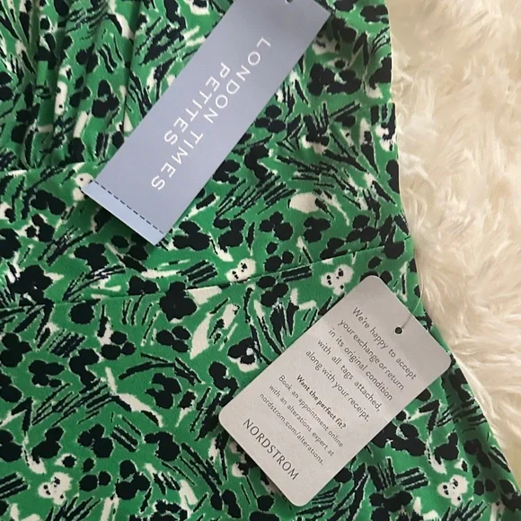 London Times Green Patterned Dress - Picture 3 of 7